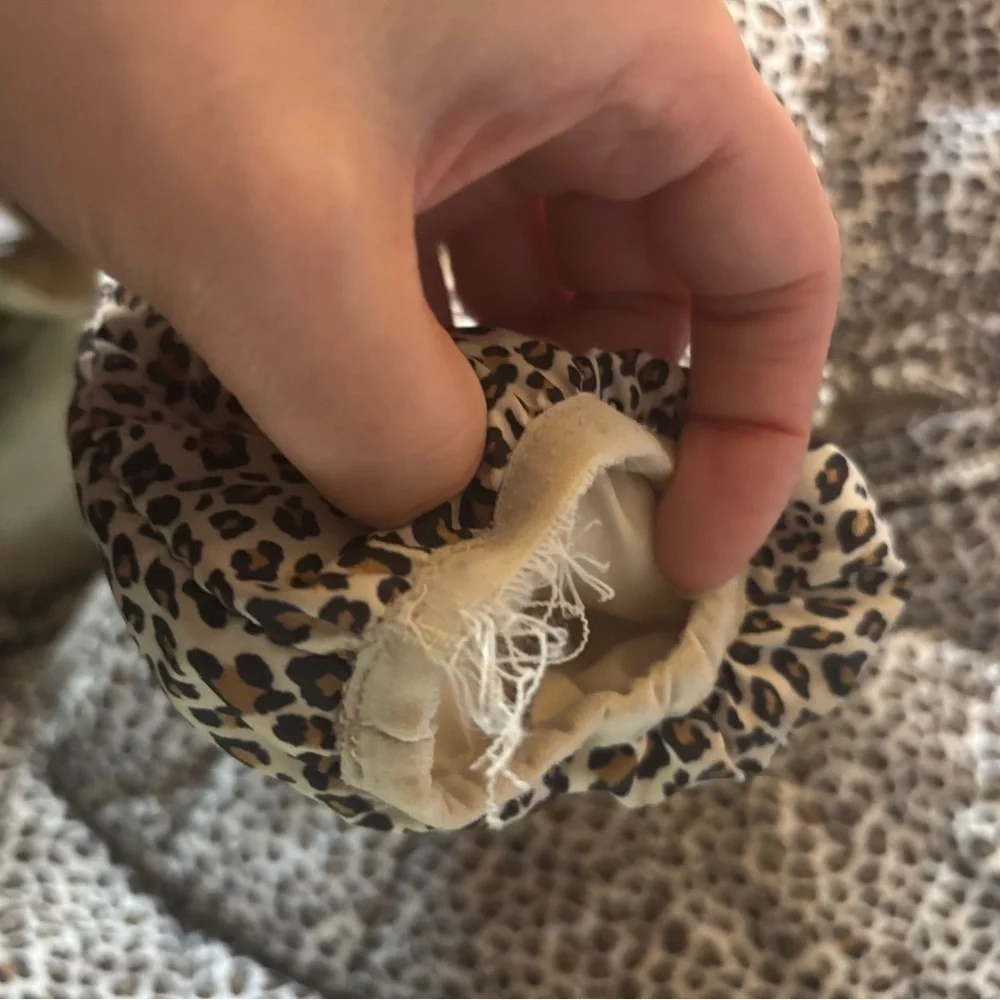 GAP Girls leopard puffer jacket XL